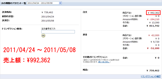売り上げ